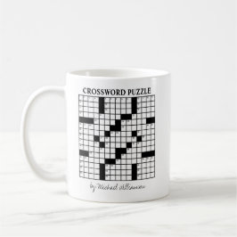 Lönsam Personlig Black White Crossword Puzzle Kaffemugg