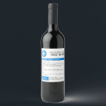 Lönsam Personlig - blått recept Vinflaska Etikett<br><div class="desc">Skriv skratt med vår Personlig Vin-etikett! Lägg till en dos humor till flaska,  skapar den till perfekten för tillfälle.</div>