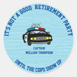 Lönsam Personlig Cop Pension Sticker Runt Klistermärke