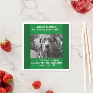 Lönsam Personlig Hund Photo Birthday Pappersservett
