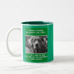 Lönsam Personlig Hund Photo Birthday Två-Tonad Mugg