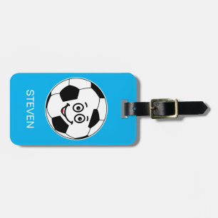 Lönsam Personlig Idrott Blå fotbollsboll Bagagebricka