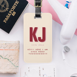 Lönsam Personlig Monogram Bagagebricka