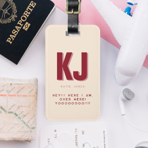 Lönsam Personlig Monogram Bagagebricka