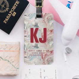 Lönsam Personlig Monogram Bagagebricka