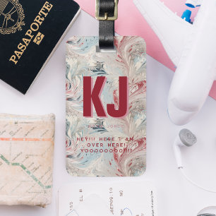 Lönsam Personlig Monogram Bagagebricka