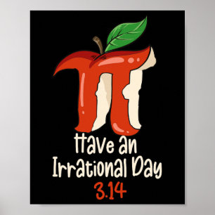 Lönsam pi-dagarssymbol med äppeldekoration funy ma poster