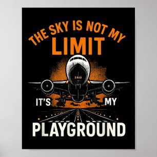 Lönsam pilot på flygplanet Himmel inte Poster