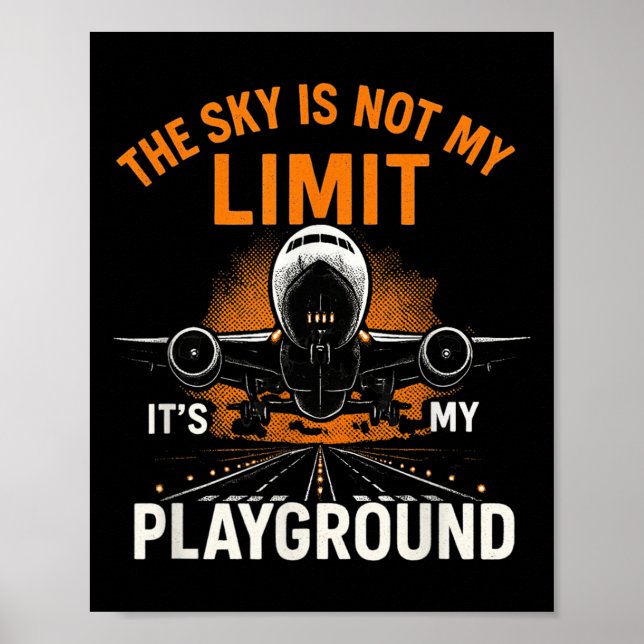 Lönsam pilot på flygplanet Himmel inte Poster (Framsidan)