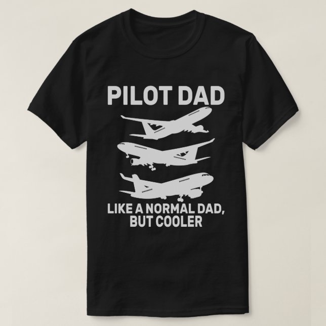 Lönsam pilotkonst för Pappa-pilotflygplanet T Shirt (Design framsida)