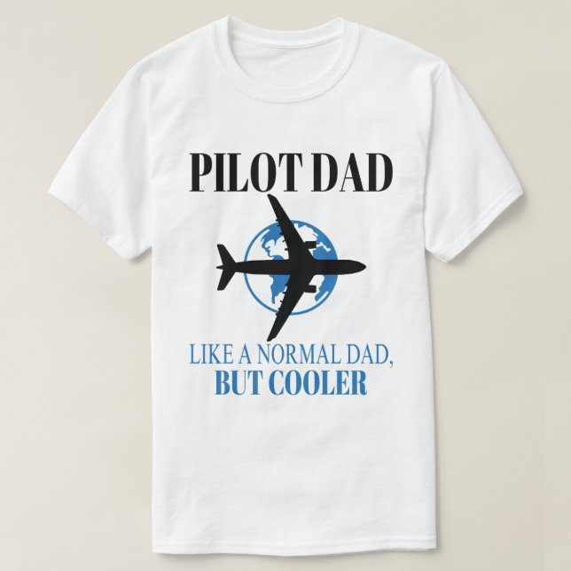 Lönsam pilotkonst för Pappa-pilotflygplanet T Shirt (Design framsida)