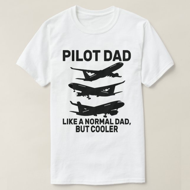 Lönsam pilotkonst för Pappa-pilotflygplanet T Shirt (Design framsida)