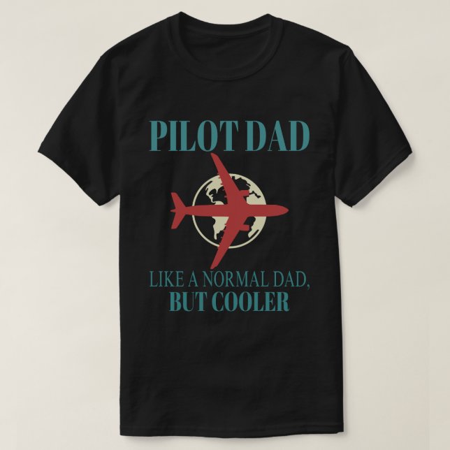 Lönsam pilotkonst för Pappa-pilotflygplanet T Shirt (Design framsida)