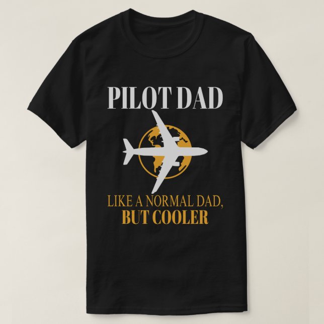 Lönsam pilotkonst för Pappa-pilotflygplanet T Shirt (Design framsida)
