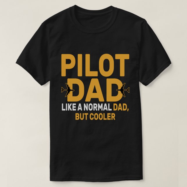Lönsam pilotkonst för Pappa-pilotflygplanet T Shirt (Design framsida)