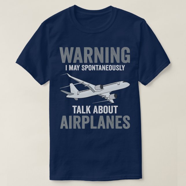 Lönsam pilotvarning kan spontant tala om en t shirt (Design framsida)