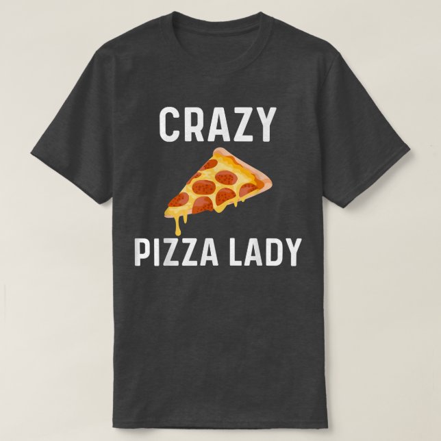 Lönsam Pizza-design för kvinnor i Mamma, mat Pun P T Shirt (Design framsida)