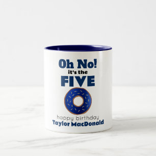 Lönsam polis Donut 50:e födelsedagen Två-Tonad Mugg