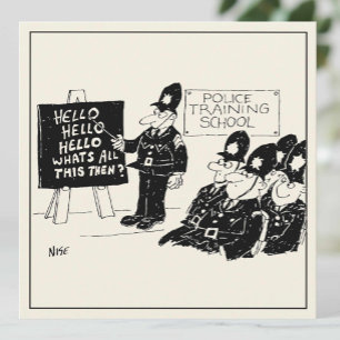 Lönsam polisutbildning vid en polisakademi-Tecknad Kort