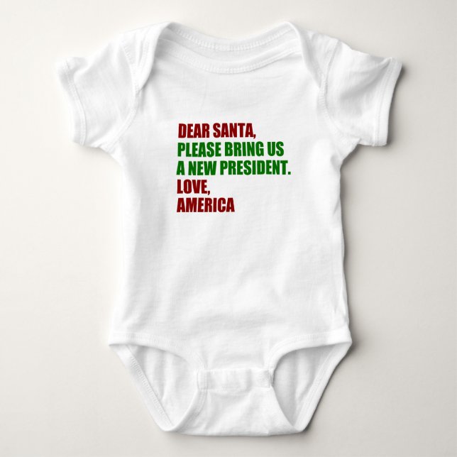 Lönsam politisk jul, kära Santa Cute T Shirt (Framsida)