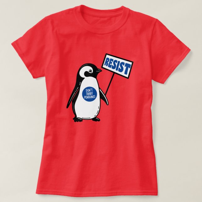 Lönsam politisk PM Penguin-tariff T Shirt (Design framsida)