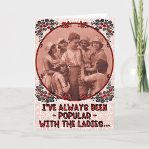 Lönsam "Popular"-Vintage Retro Bröllop-årsdag Kort