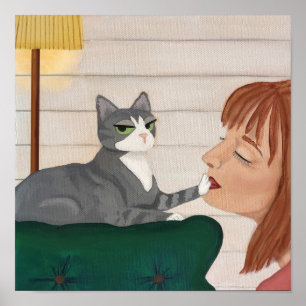 Lönsam Poster katt - avstötning av påverkan