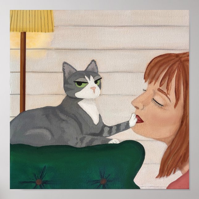 Lönsam Poster katt - avstötning av påverkan (Framsidan)