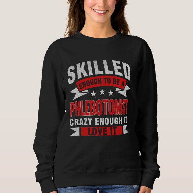 Lönsam professionell offert skickad flebotomist t shirt (Framsida)