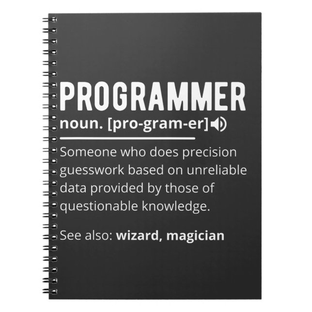 Lönsam programmerarkodsutvecklare betyder definiti anteckningsbok (Framsidan)