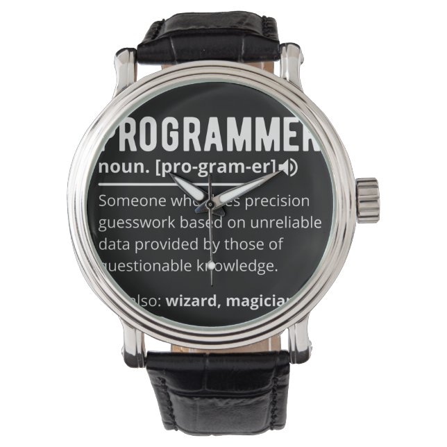 Lönsam programmerarkodsutvecklare betyder definiti armbandsur (Framsida)