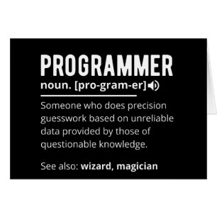 Lönsam programmerarkodsutvecklare betyder definiti hälsningskort