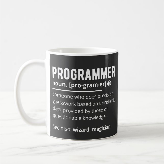 Lönsam programmerarkodsutvecklare betyder definiti kaffemugg (Vänster)
