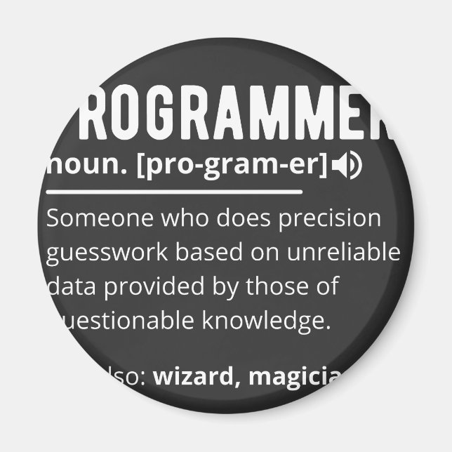 Lönsam programmerarkodsutvecklare betyder definiti magnet (Framsidan)