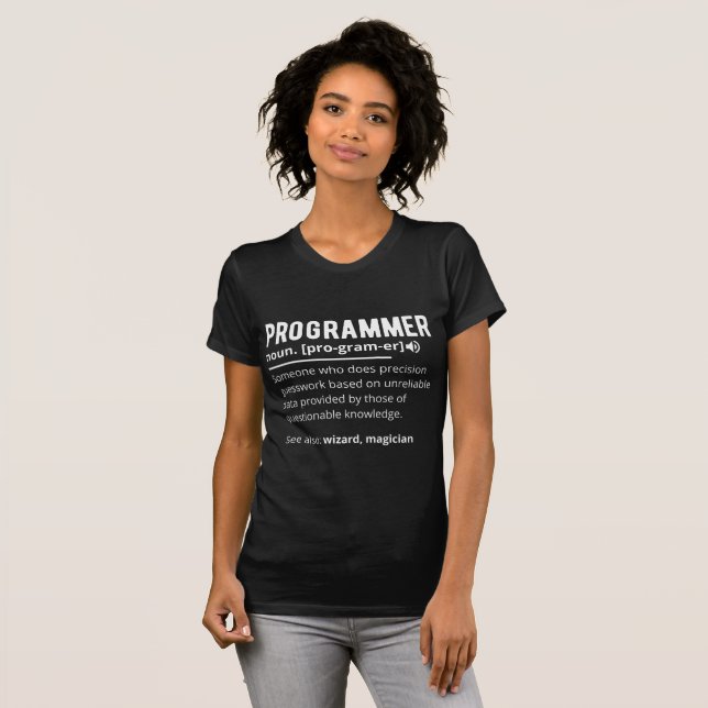 Lönsam programmerarkodsutvecklare betyder definiti t shirt (Hel framsida)