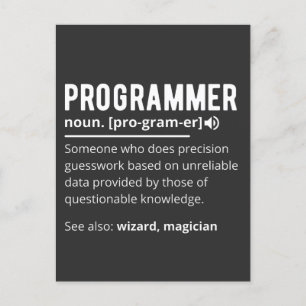 Lönsam programmerarkodsutvecklare betyder definiti vykort