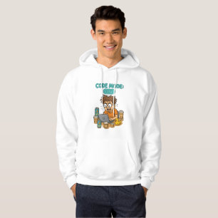 Lönsam programmerarTecknad med kodläge: ON Hoodie