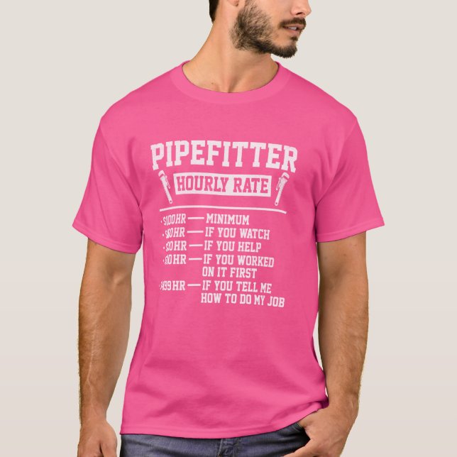 Lönsam Pumber Manar Pipefitter-timtaxa T Shirt (Framsida)