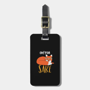Lönsam Pun och Humor Oh för Fox Sake Bagagebricka