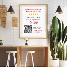 Lönsam QR-kod Lämnar en unik och modern recension Poster