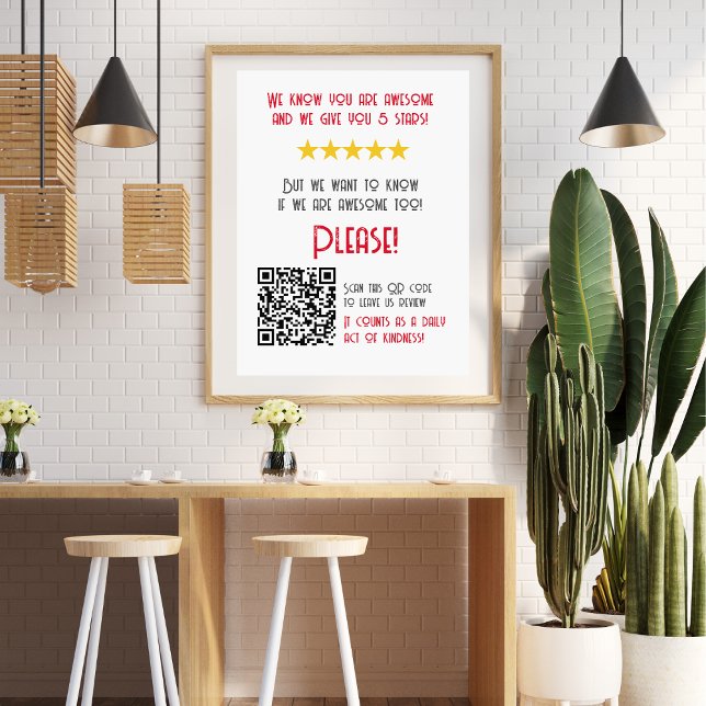 Lönsam QR-kod Lämnar en unik och modern recension Poster (Skapare uppladdad)