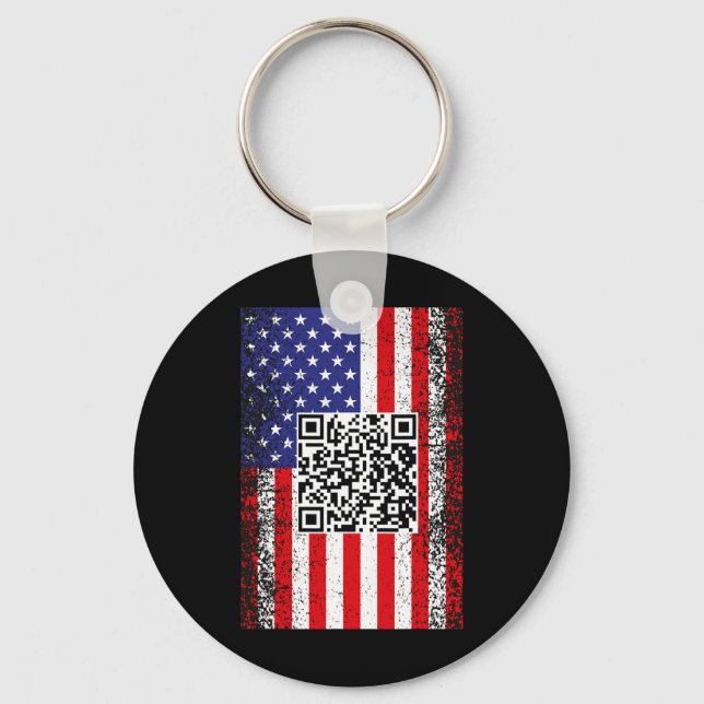 Lönsam Qr President Trump Code Dance Nyckelring (Framsida)