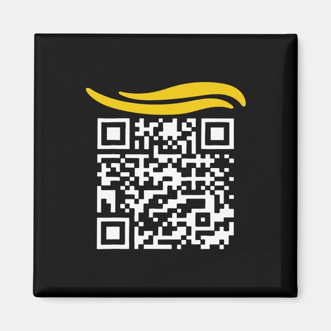 Lönsam Qr President Trump Dance Code 1 Magnet (Framsidan)