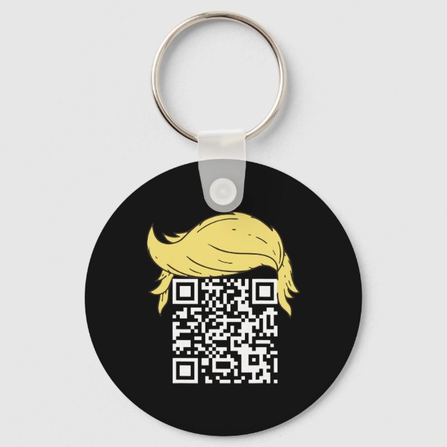 Lönsam Qr President Trump Dance Code 2 Nyckelring (Framsida)