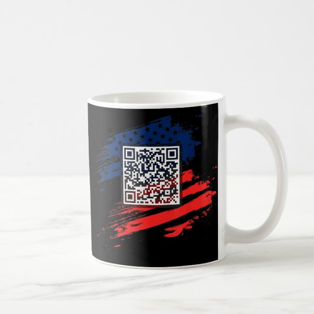 Lönsam Qr President Trump Dance Code Kaffemugg (Höger)