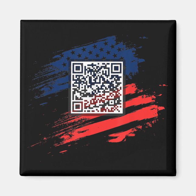 Lönsam Qr President Trump Dance Code Magnet (Framsidan)