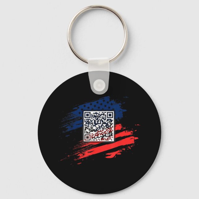 Lönsam Qr President Trump Dance Code Nyckelring (Framsida)