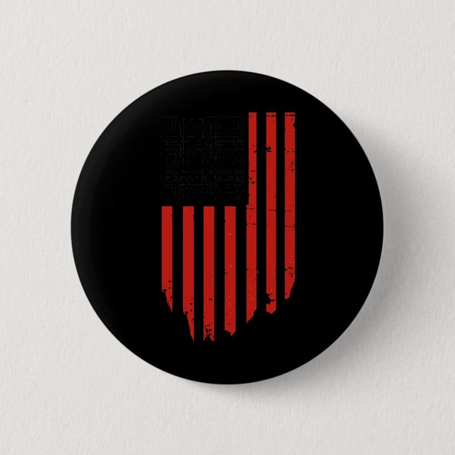 Lönsam Qr Trump Dance Code Red and White Knapp (Framsida)