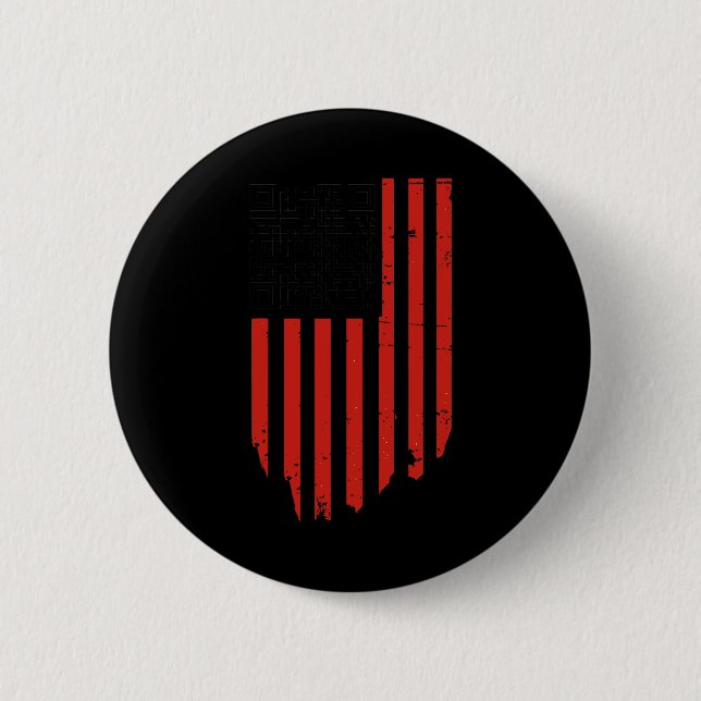 Lönsam Qr Trump Dance Code Red and White Knapp (Framsida)