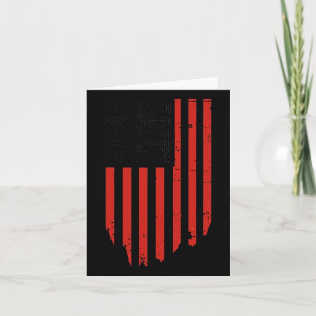 Lönsam Qr Trump Dance Code Red and White Kort (Framsida)